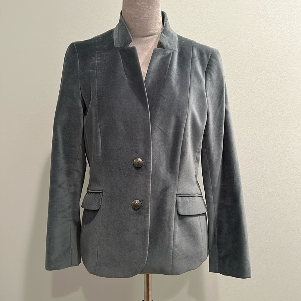 Talbots Aberdeen Green Velvet Blazer Size 10P